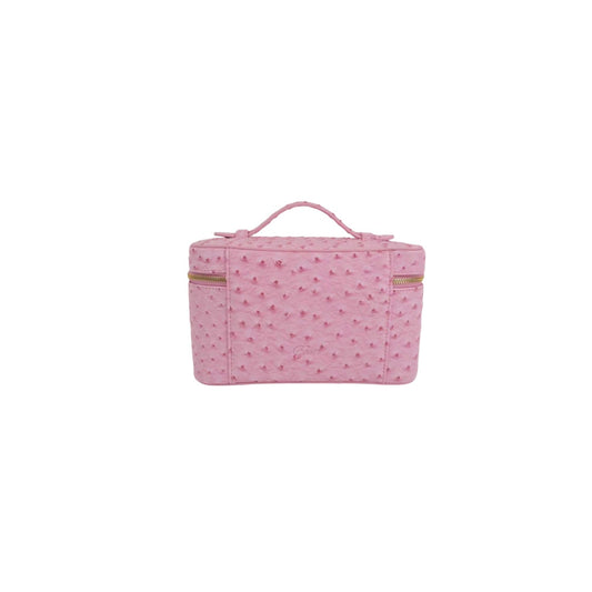 Signature Vanity Bag - Pink Ostrich