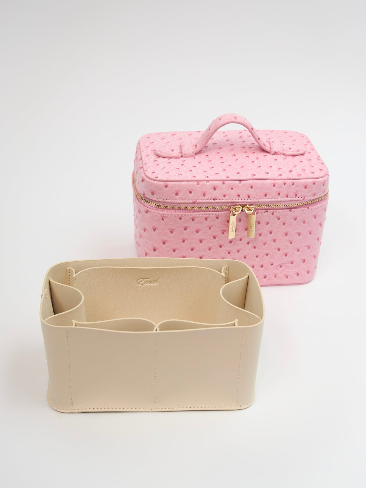 Mini Signature Vanity Bag (Pink Ostrich)