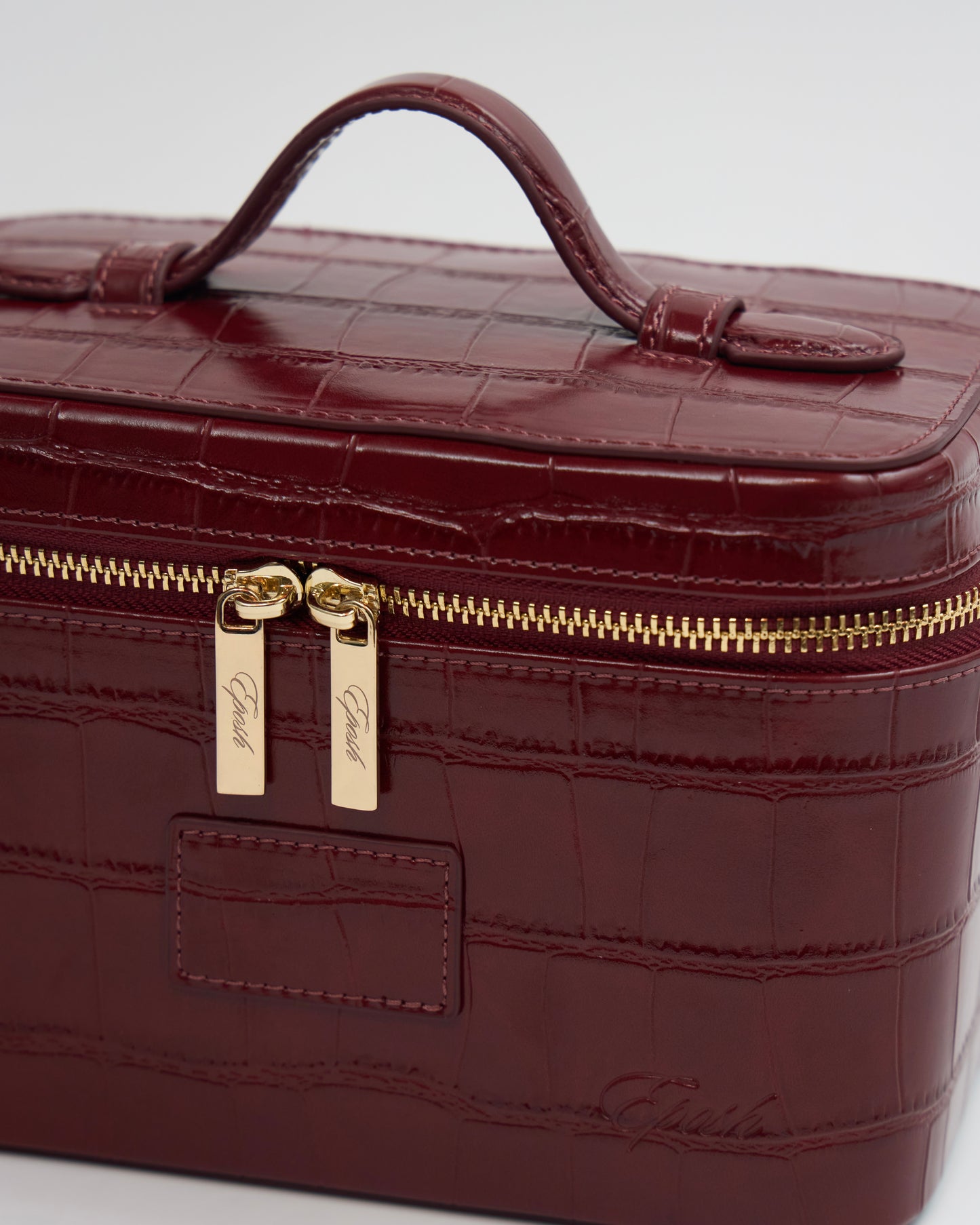 Mini Signature Vanity Bag (Cherry Croc)