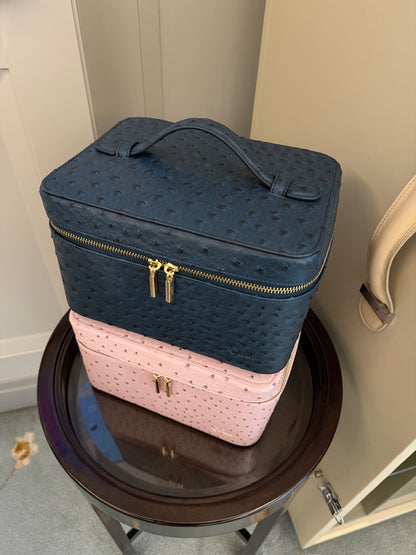 Medium Signature Vanity Bag (Blueberry Ostrich)