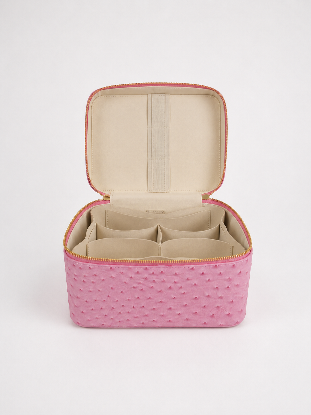 Medium Signature Vanity Bag (Pink Ostrich)