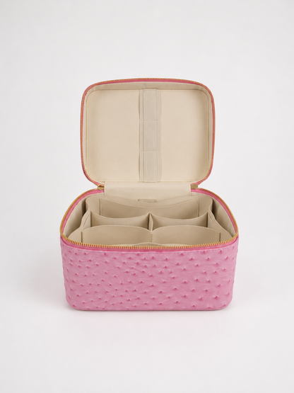 Medium Signature Vanity Bag (Pink Ostrich)