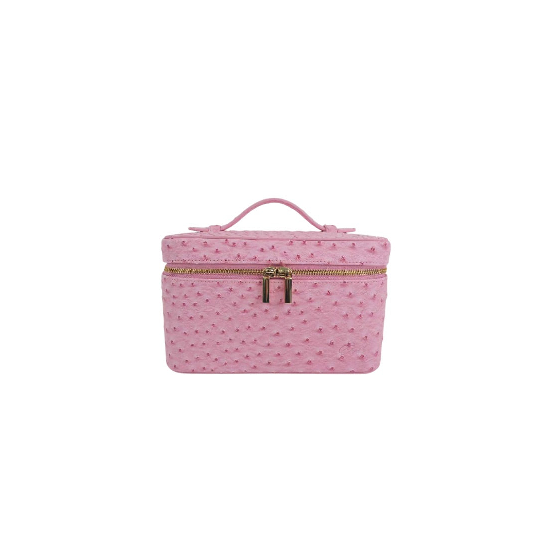 Signature Vanity Bag (Pink Ostrich)
