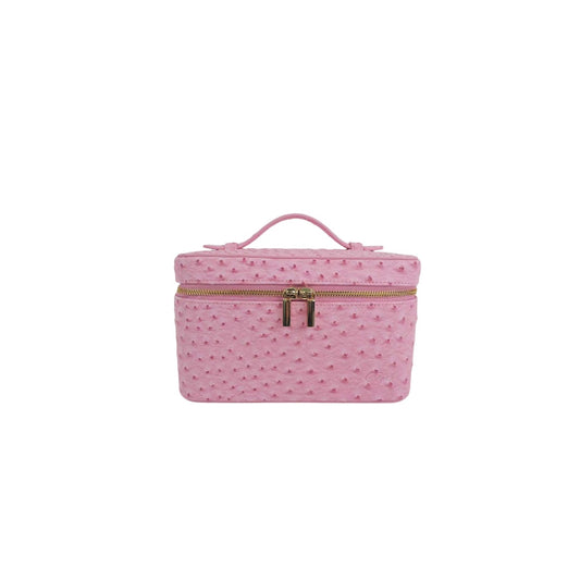 Signature Vanity Bag - Pink Ostrich