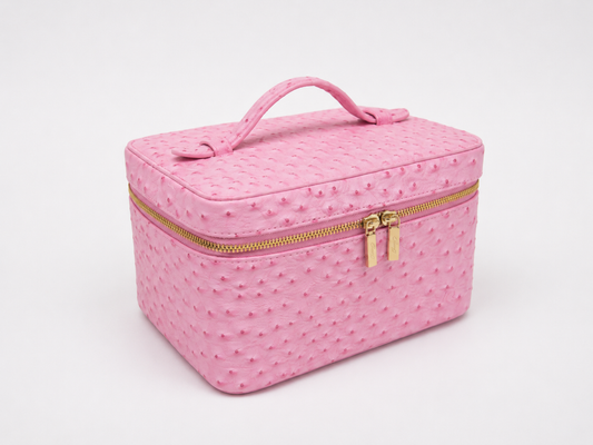 Medium Signature Vanity Bag (Pink Ostrich)