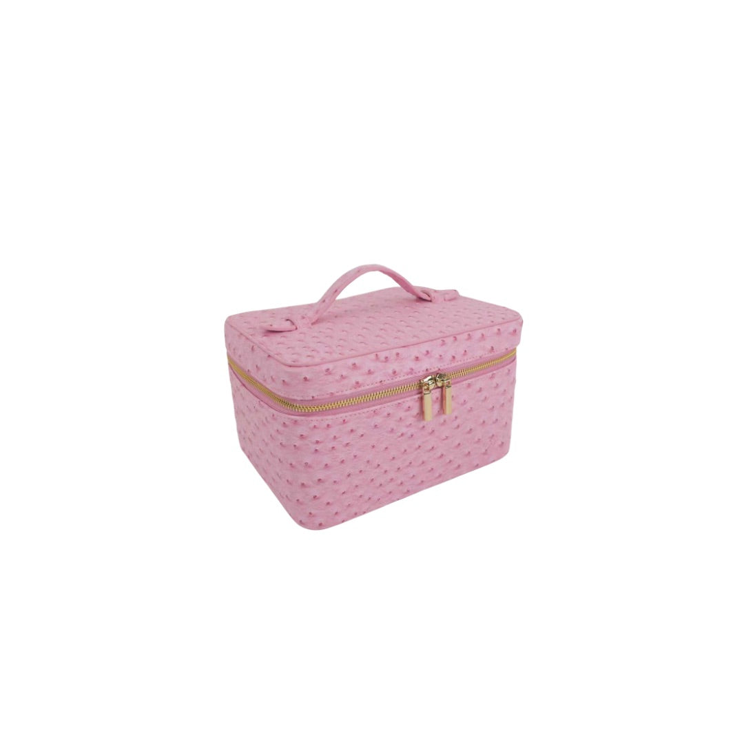 Signature Vanity Bag (Pink Ostrich)