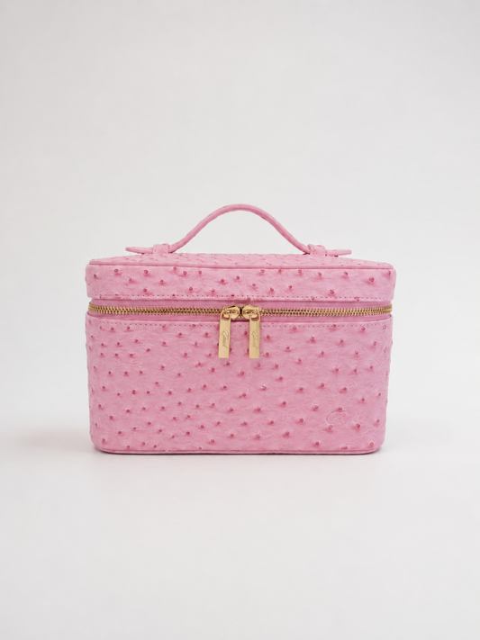 Medium Signature Vanity Bag (Pink Ostrich)