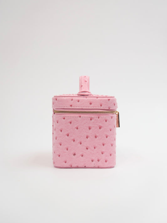[PRE-ORDER] Mini Signature Vanity Bag (Pink Ostrich)