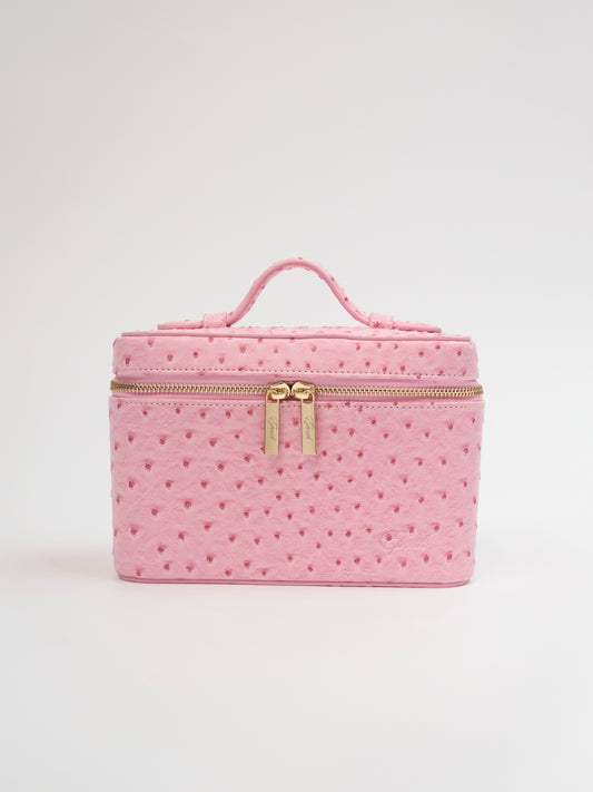 [PRE-ORDER] Mini Signature Vanity Bag (Pink Ostrich)