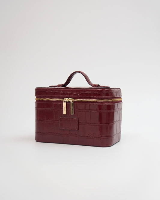 [PRE-ORDER] Mini Signature Vanity Bag (Cherry Croc)