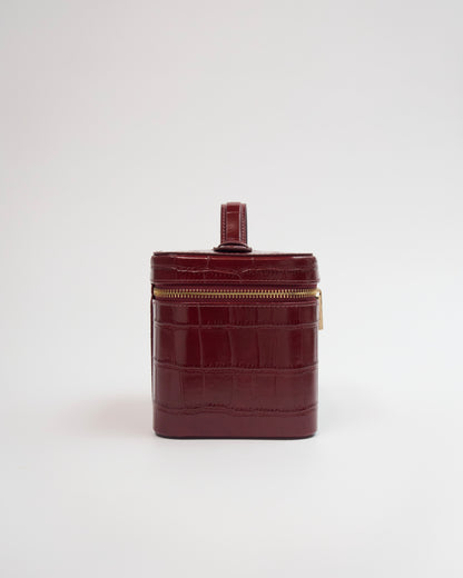 [PRE-ORDER] Mini Signature Vanity Bag (Cherry Croc)