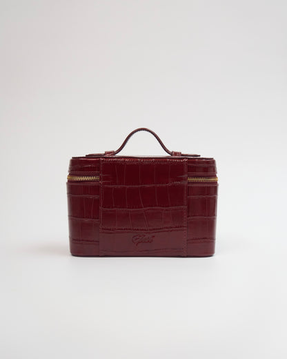 [PRE-ORDER] Mini Signature Vanity Bag (Cherry Croc)